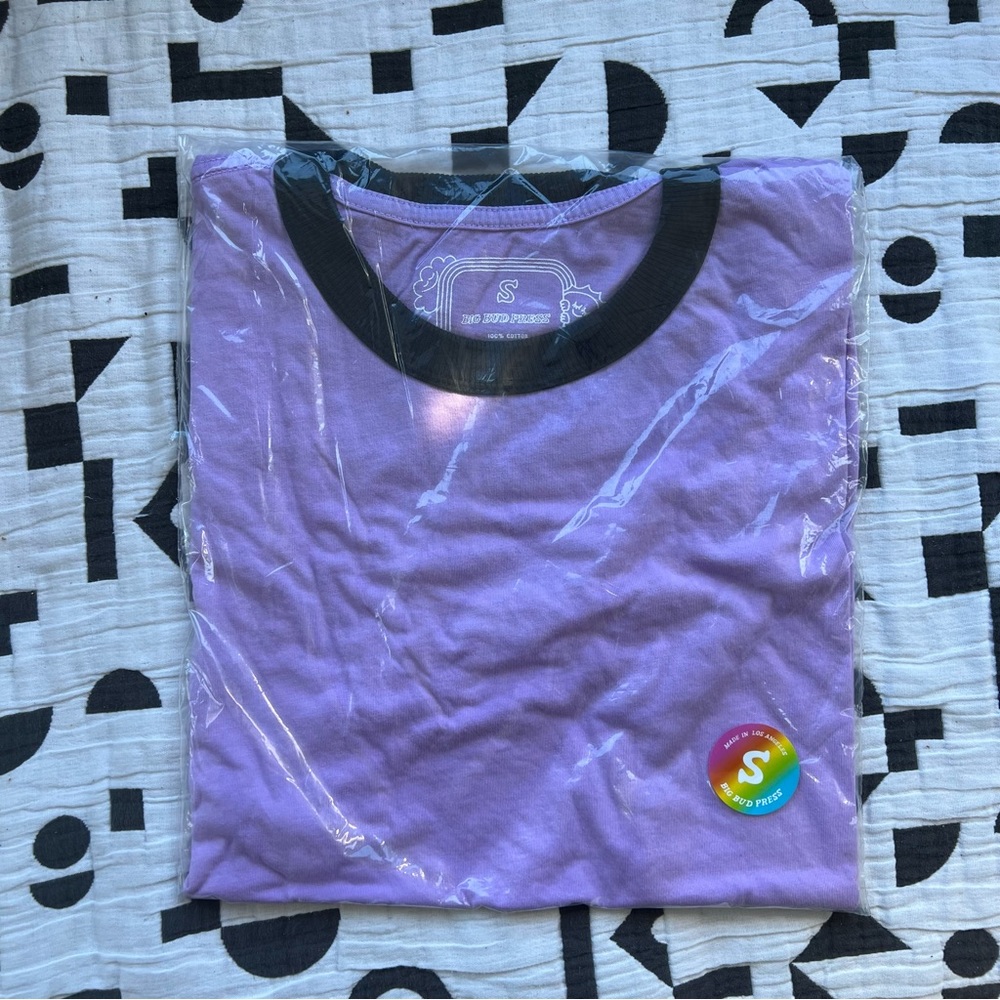 COPY - Big Bud Press Ringer Tee - Lilac- S - NWT